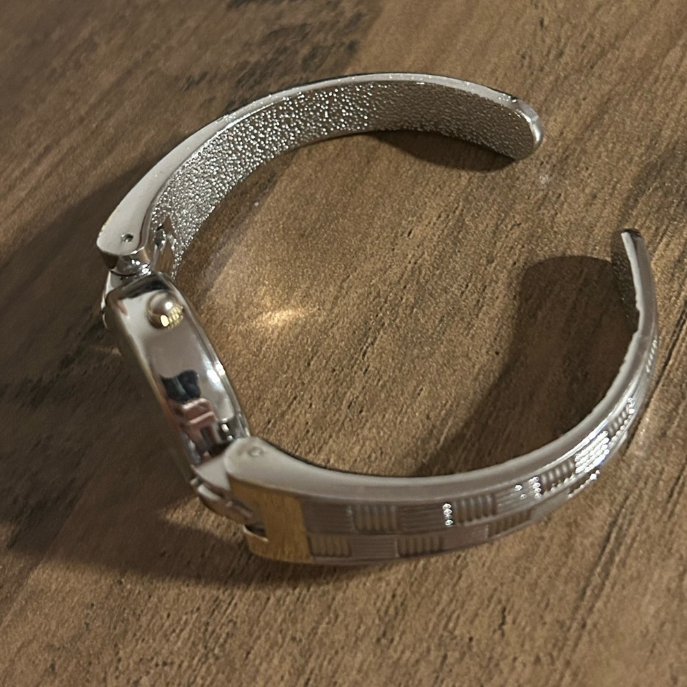 Silver and Quartz Vivani Japan Movt Watch with Gold Accents - Picture 5 of 5
